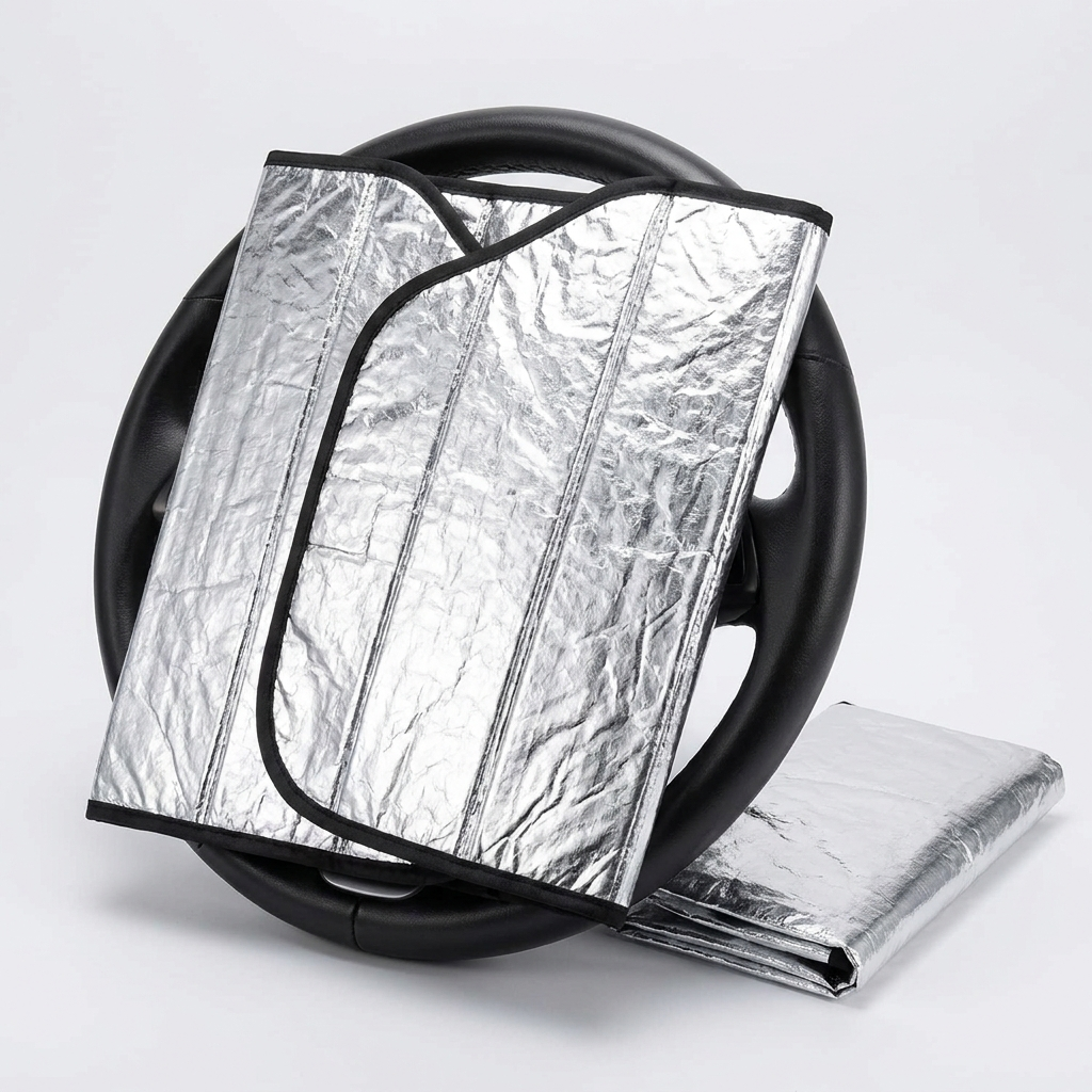 Thilal reflective steering wheel heat shield cover