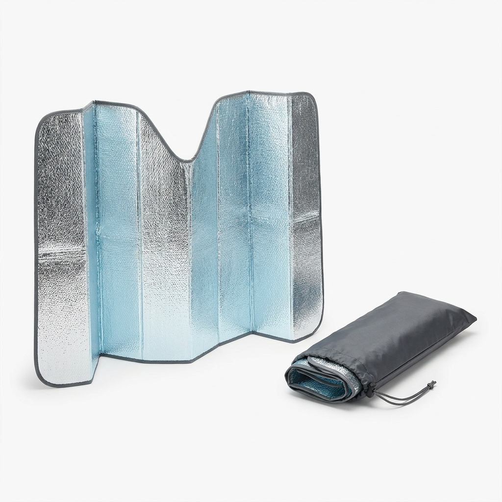Thilal foldable windshield sunshade, double-layer reflective